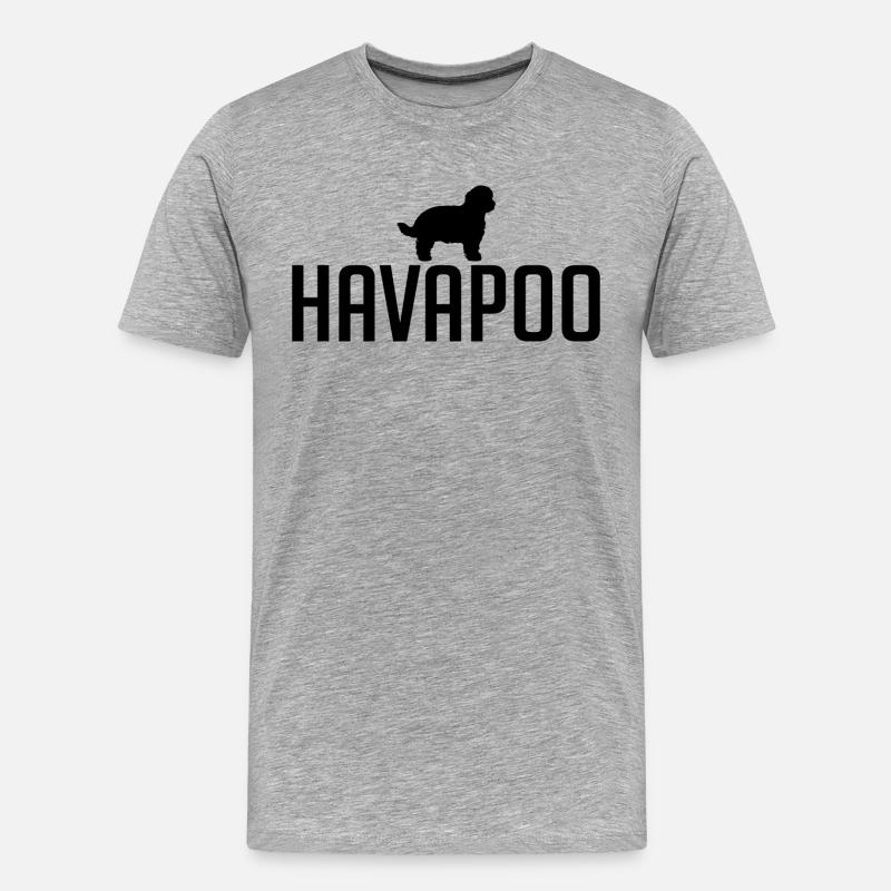 Havapoo Hunderasse Hunde Hund Wilsigns - Männer Premium Bio T-Shirt - Grau meliert