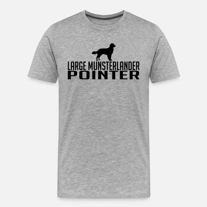 Large Munsterlander Pointer Hunderasse Wilsigns - Männer Premium Bio T-Shirt - Grau meliert