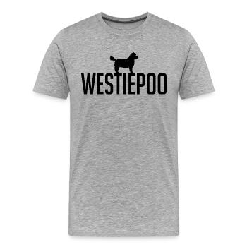 Westiepoo Races de chiens Chiens Chiens Wilsigns - T-shirt bio Premium Homme - gris chiné - Devant - Damien (186cm)