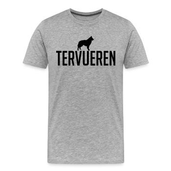 TERVUEREN Hunderasse Hunde Wilsigns - Männer Premium Bio T-Shirt - Grau meliert - Vorne - Damien (186cm)