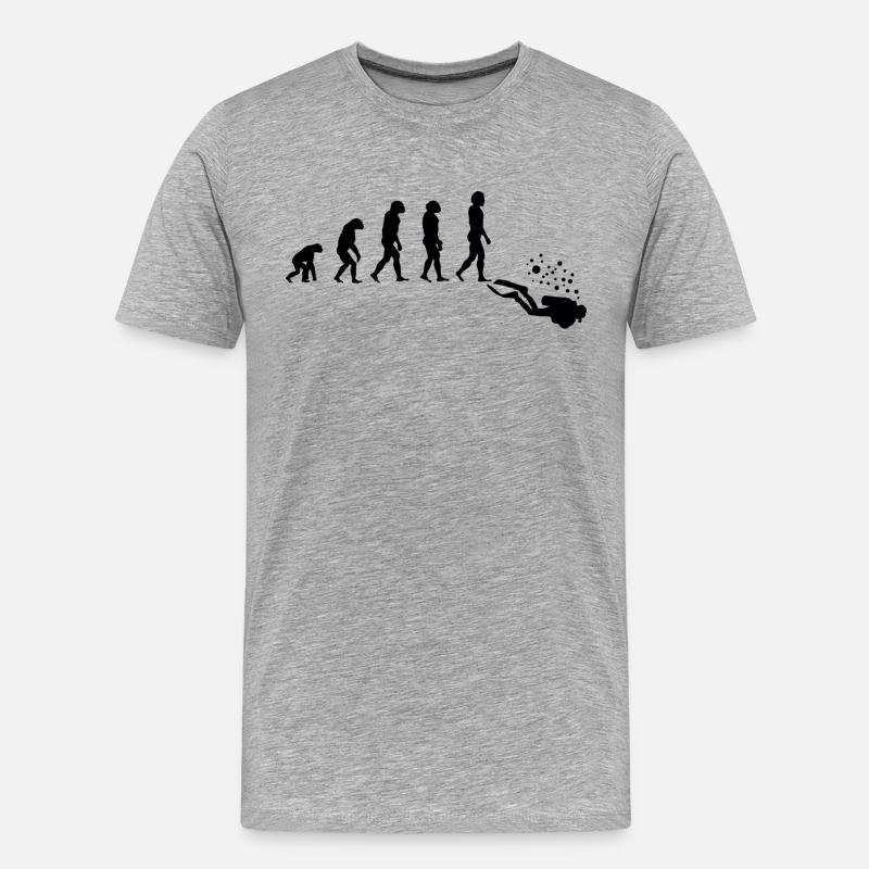 Plongée Plongeuse Scuba Evolution - T-shirt bio Premium Homme - gris chiné