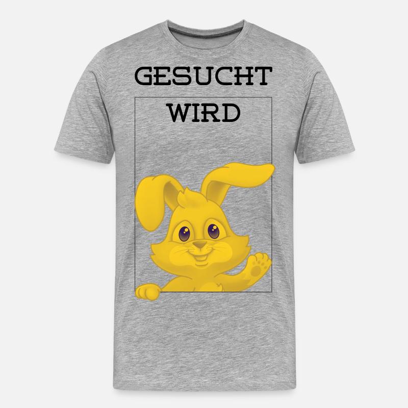 Gesucht wird - Männer Premium Bio T-Shirt - Grau meliert