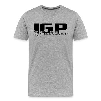 IGP X Mechelaar Dog Sport Dogs Wilsigns - Men's Premium Organic T-Shirt - heather grey - Front - Damien (186cm)