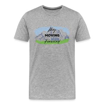 Keep Moving Forward Avanzar H1 - Men's Premium Organic T-Shirt - heather grey - Front - Damien (186cm)
