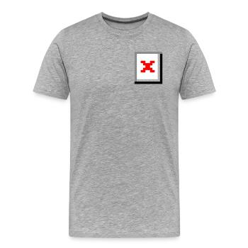 Missing Image – File Not Found - Männer Premium Bio T-Shirt - Grau meliert - Vorne - Damien (186cm)