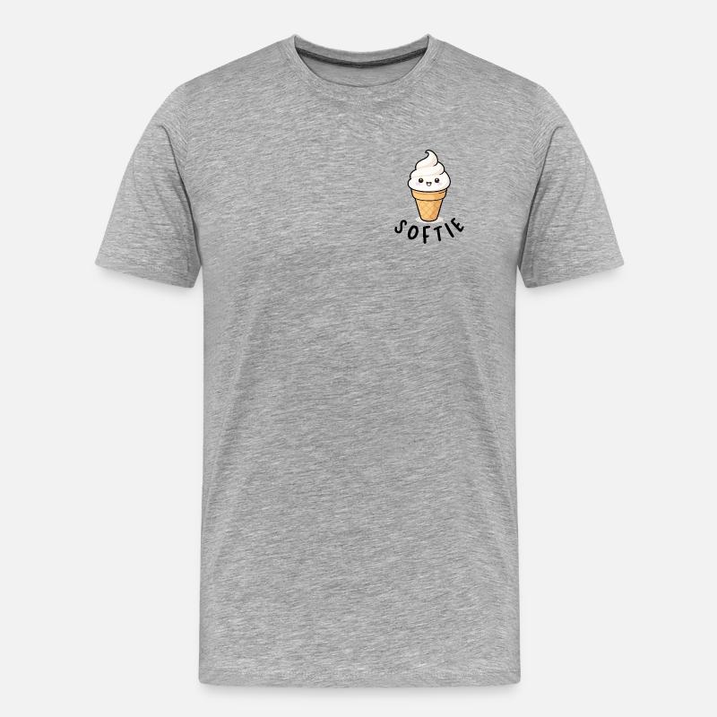 Softie Softeis Lover Eiscreme Icon Geschenk - T-shirt bio Premium Homme - gris chiné