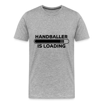 Handball Spruch Sport Lustiges Handballer Geschenk - Männer Premium Bio T-Shirt - Grau meliert - Vorne - Damien (186cm)