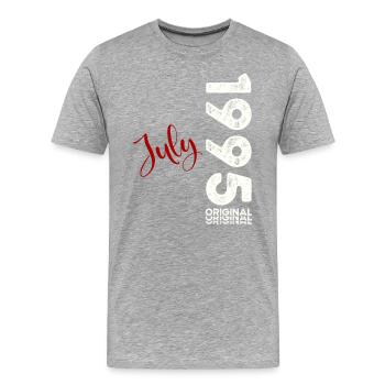 30. Geburtstag Legendär Juli 1995 Jahrgang 1995 - Männer Premium Bio T-Shirt - Grau meliert - Vorne - Damien (186cm)