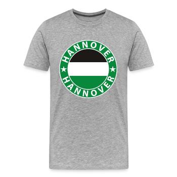 Hannover - Männer Premium Bio T-Shirt - Grau meliert - Vorne - Damien (186cm)