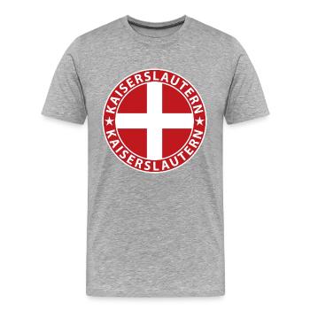 Kaiserslautern - Männer Premium Bio T-Shirt - Grau meliert - Vorne - Damien (186cm)