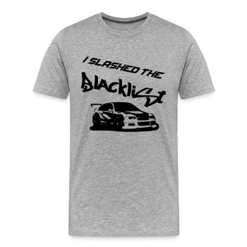 Slashed the Blacklist - T-shirt bio Premium Homme - gris chiné - Devant - Damien (186cm)