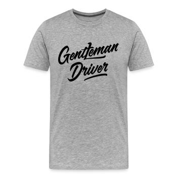 Gentleman Driver - T-shirt bio Premium Homme - gris chiné - Devant - Damien (186cm)