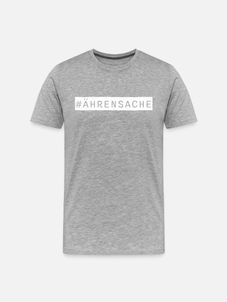 Ährensache - Männer Premium Bio T-Shirt - Grau meliert