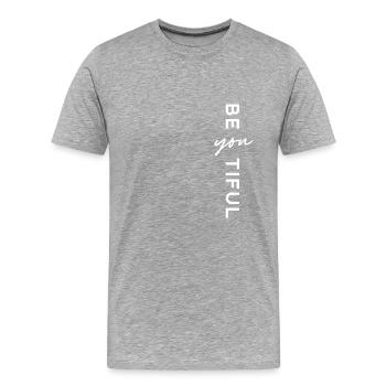 Be yourself! - Men's Premium Organic T-Shirt - heather grey - Front - Damien (186cm)