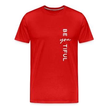 Be yourself! - Men's Premium Organic T-Shirt - red - Front - Damien (186cm)