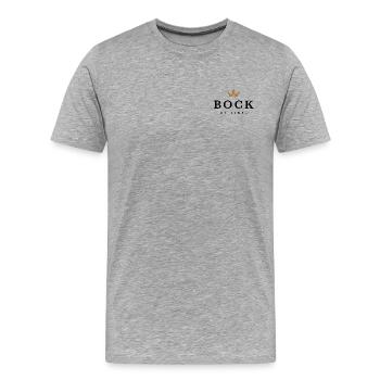 Bock - Männer Premium Bio T-Shirt - Grau meliert - Vorne - Damien (186cm)
