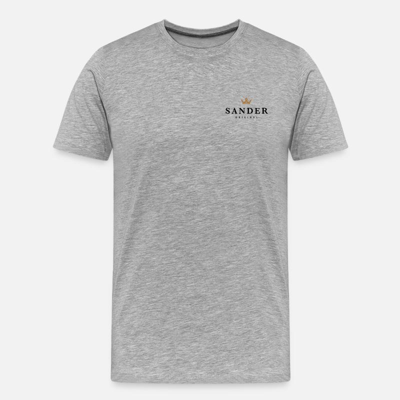 Sander - Männer Premium Bio T-Shirt - Grau meliert