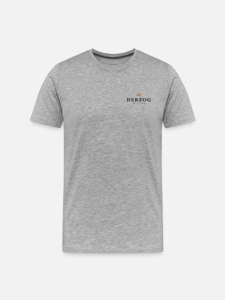 Herzog - Männer Premium Bio T-Shirt - Grau meliert