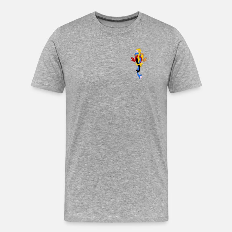 Schlangenbogen in stilisierten Farben - Männer Premium Bio T-Shirt - Grau meliert