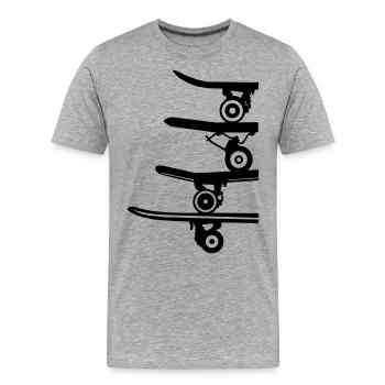 boards collection - Men's Premium Organic T-Shirt - heather grey - Front - Damien (186cm)