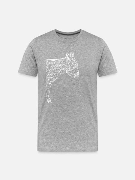 Cooler Hausesel Eselchen Langohr Grautier - Männer Premium Bio T-Shirt - Grau meliert