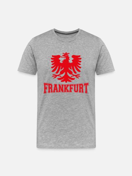 Frankfurt - Männer Premium Bio T-Shirt - Grau meliert