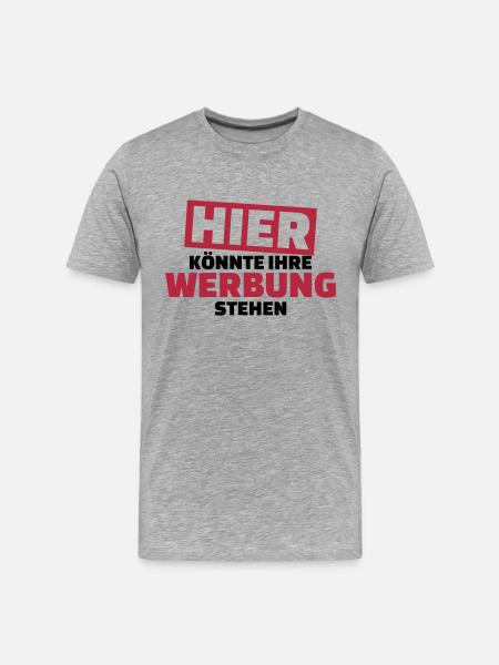 Werbung - Männer Premium Bio T-Shirt - Grau meliert