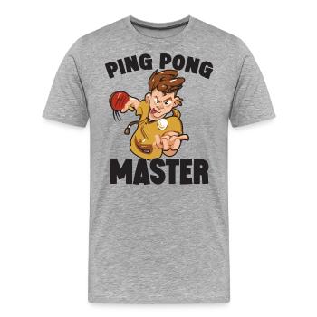 Table Tennis Ping-pong Outfit Table Tennis Player - Men's Premium Organic T-Shirt - heather grey - Front - Damien (186cm)