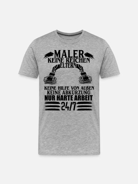 MALER HANDWERK BERUF - Männer Premium Bio T-Shirt - Grau meliert
