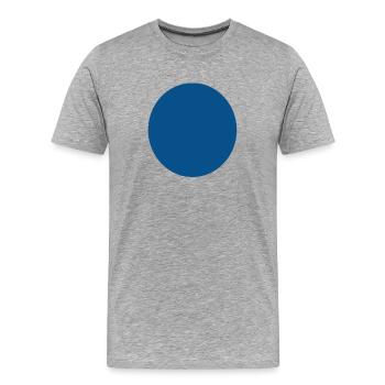 Kreis in Blau - Männer Premium Bio T-Shirt - Grau meliert - Vorne - Damien (186cm)
