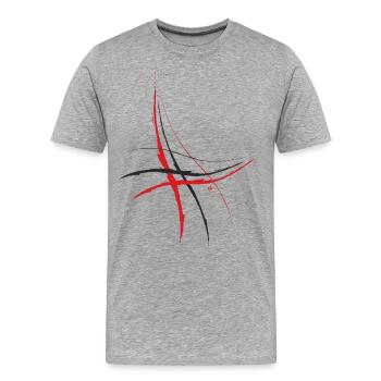 Griffes - T-shirt bio Premium Homme - gris chiné - Devant - Damien (186cm)