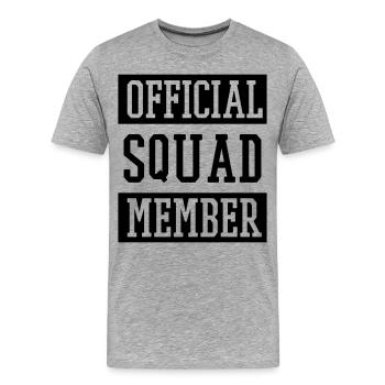 Official Squad Member - T-shirt bio Premium Homme - gris chiné - Devant - Damien (186cm)