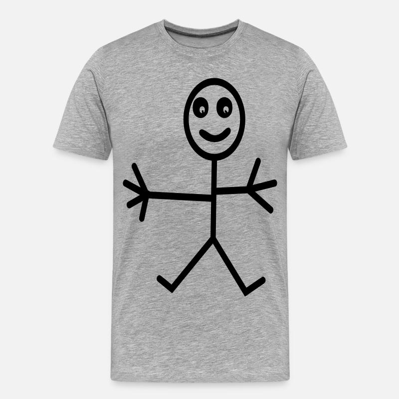 Comic - Männer Premium Bio T-Shirt - Grau meliert