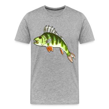 Barsch - Männer Premium Bio T-Shirt - Grau meliert - Vorne - Damien (186cm)