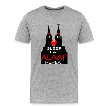Kölsch Köln Kölle Dom Rhing Karneval Nase Alaaf - Männer Premium Bio T-Shirt - Grau meliert - Vorne - Damien (186cm)