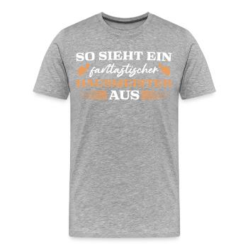 Hauswart Haustechniker Hausmeister Geschenk - Männer Premium Bio T-Shirt - Grau meliert - Vorne - Damien (186cm)