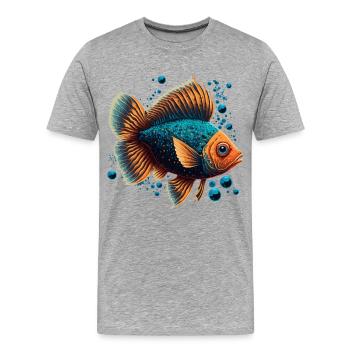 Deep-Sea Fish - Men's Premium Organic T-Shirt - heather grey - Front - Damien (186cm)