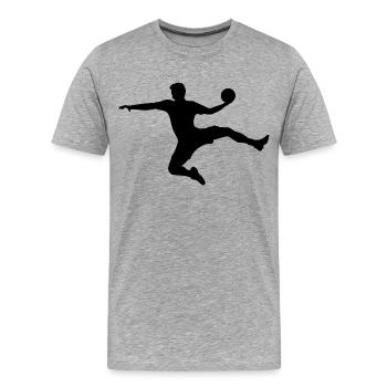 HANDBALLER gift club club player coach - Men's Premium Organic T-Shirt - heather grey - Front - Damien (186cm)