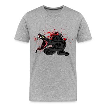 Schlage Gift - Männer Premium Bio T-Shirt - Grau meliert - Vorne - Damien (186cm)