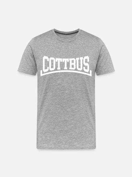 Cottbus - Männer Premium Bio T-Shirt - Grau meliert