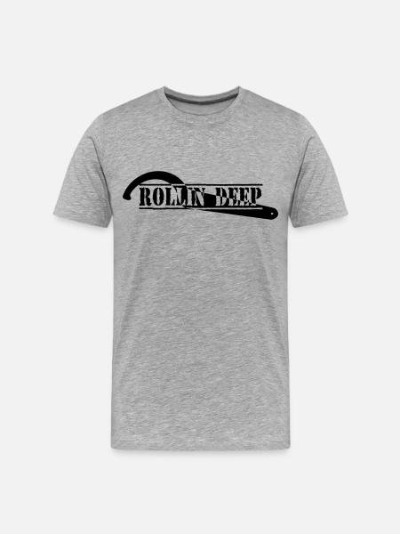 ROLLI DEEP - Men's Premium Organic T-Shirt - heather grey
