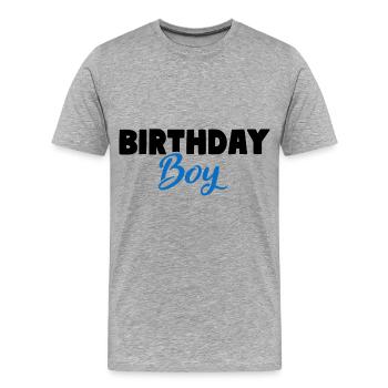 Birthday Boy Jungen Geburtstag - Männer Premium Bio T-Shirt - Grau meliert - Vorne - Damien (186cm)