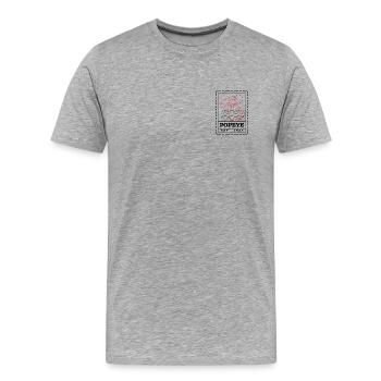 Popeye Briefmarke Est 1929 - Männer Premium Bio T-Shirt - Grau meliert - Vorne - Damien (186cm)