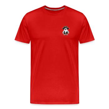 Funny Halloween Pirate Ghost T-Shirt Sweatshirt - Men's Premium Organic T-Shirt - red - Front - Damien (186cm)