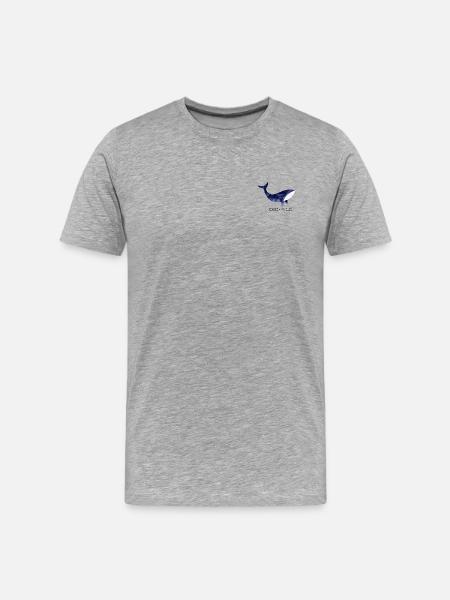 Wal - Männer Premium Bio T-Shirt - Grau meliert
