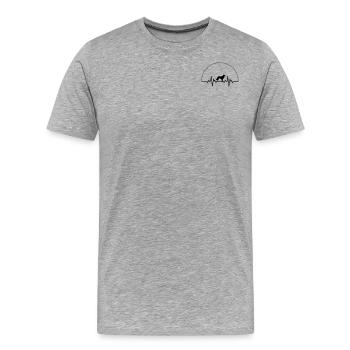 Heartbeat Nova Scotia Duck Tolling Retriever - Men's Premium Organic T-Shirt - heather grey - Front - Damien (186cm)