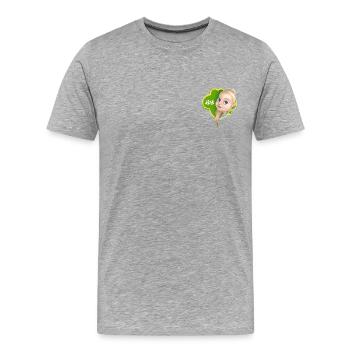 KoboldKroniken Clara-mit-C - Männer Premium Bio T-Shirt - Grau meliert - Vorne - Damien (186cm)