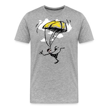 Parachutist - Men's Premium Organic T-Shirt - heather grey - Front - Damien (186cm)