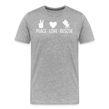 Tierretter Tierrettung Tierschutz Tierschützer - Männer Premium Bio T-Shirt - Grau meliert - Vorne - Damien (186cm)