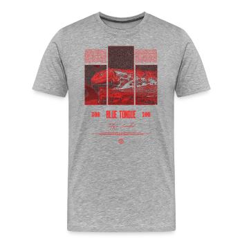 Blue Tongue Skink Reptile Keeper Streetwear - Männer Premium Bio T-Shirt - Grau meliert - Vorne - Damien (186cm)